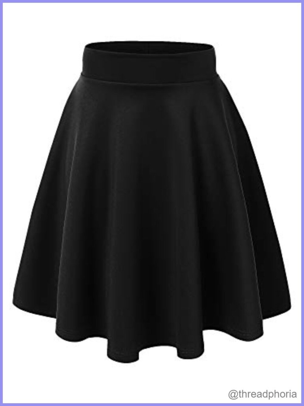 Women's Basic Stretchy Flared Mini Skater Skirt Plus Size Casual Pull On